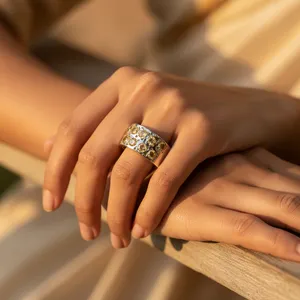 Vintage <b>925</b> <b>Silver</b> <b>Ring</b> With Yellow Crystal Bezel Setting Unisex Gemstone Band Everyday Wear - Product Image 3