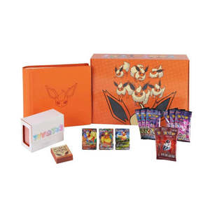 Caja de Regalo Coleccionable de Cartas TCG de Pokémon Flareon Eevee Evolution, Edición China, Venta al Por Mayor - Product Image 1