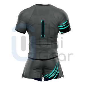 Alta calidad Unisex transpirable 100% poliéster Rugby Jersey pantalones cortos uniformes conjuntos ropa deportiva Jerseys Kit al por mayor - Product Image 6