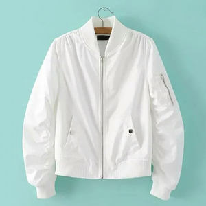 Chaqueta Bomber de Satén para Mujer, al por Mayor, Ligera, Brillante, Estilo Universitario, con Cremallera, Ropa de Abrigo de Invierno, OEM - Product Image 4