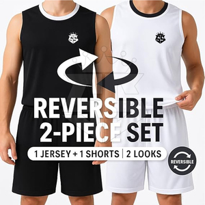 Vêtements d'entraînement respirant uniforme de basket-ball réversible meilleure vente nom de l'équipe personnalisé uniforme de basket-ball réversible - Product Image 2
