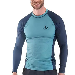 T-shirt de fitness à séchage rapide pour hommes Couche de base évacuant l'humidité avec tissu tricoté à motif léopard pour temps froid - Product Image 1