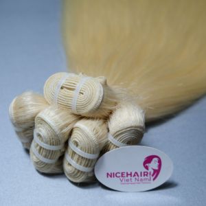 Producto Destacado: Extensiones de Cabello Remy Vietnamita Virgen de Doble Trama, 100 Gramos/Paquete, Sin Enredos, Cutícula Alineada, para Cabello Rubio - Product Image 2