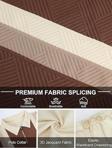 Men Summer Track Suits 2 Piece Shorts Sets Short Sleeve Sweatsuit Outfits 1/4 <b>Zip</b> Golf Polo Splicing Striped <b>Shirts</b> - Product Image 5