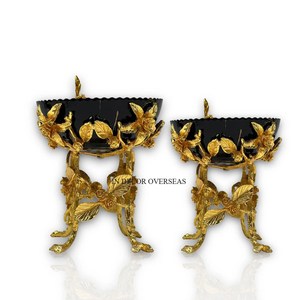 Suministro directo de fábrica Quemador de incienso de metal recubierto de polvo de color blanco y chapado en oro de alta calidad con soporte de diseño de hojas - Product Image 6