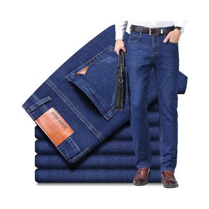 กางเกงยีนส์ลำลองทรงหลวมของผู้ชายคุณภาพระดับพรีเมียมมาใหม่มีกระดุมลายพื้นแบบซักสำหรับฤดูร้อนระบายอากาศได้ดีในการแข่งขัน - Product Image 4