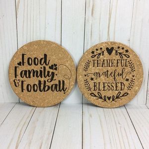 Juego de posavasos de corcho de madera Natural hecho a mano ecológico clásico para restaurantes, precios bajos para exhibición de servicio de café - Product Image 3