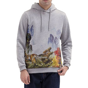 Pull-over de luxe à impression personnalisée Sweats à capuche personnalisés en coton imprimé pour hommes Vente en gros - Product Image 1