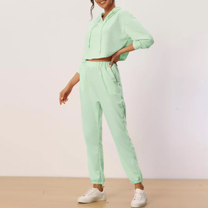 Fabricant sur mesure 100% coton nouveau design de survêtement court respirant prix de gros survêtements courts pour femmes - Product Image 6