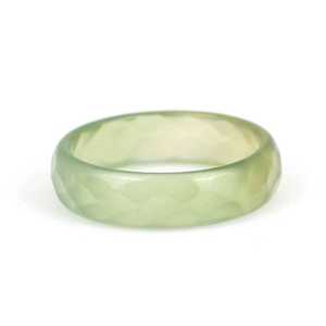 Green Faceted Agate Natural <b>Stone</b> Ring Colorful and Unique Jewelry Piece - Product Image 1