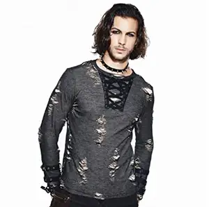 Neueste Modell Männer Distressed Mesh T-Shirt Plain Black Farbe Mesh Shirt Ripped Off Casual OEM Großhandel