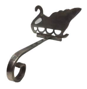 Support de bas en acier inoxydable avec finition noire Parfait pour un objet léger d'ornement de Noël élégant - Product Image 1