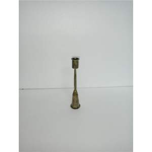 Bougeoir en métal artisanal finition laiton antique doré, support décoratif pour bougie conique, idéal pour centre de table de mariage - Product Image 6