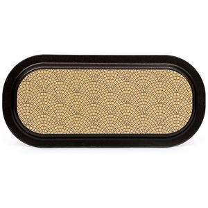 Kontensan Rectangular Metal Serving Tray 160x350 mm Geometric Mosaic Pattern Home Decor Ramadan Christmas Weddings Turkey - Product Image 2