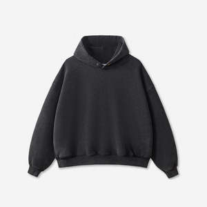 เสื้อฮู้ดผ้าฝ้ายใส่ได้ทั้งชายและหญิงมีฮู้ดแบบสวมศีรษะแบบกำหนดเอง & มีซิปรูดทรงโอเวอร์ไซส์เสื้อผ้าแนวสตรีทลายกราฟิกและวินเทจสำหรับผู้ชายและผู้หญิง - Product Image 2