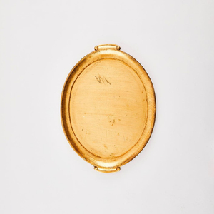 Bandeja de Servicio de Comida de Latón con Borde de Cuentas, Forma Ovalada, Acabado Dorado, para el Hogar y Bodas, Bandejas de Servicio para la Mesa - Product Image 3