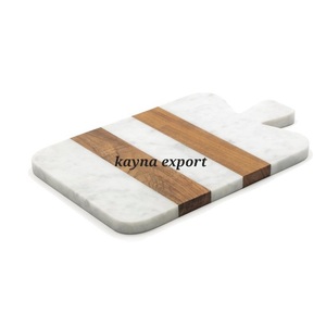 Tabla de cortar de mármol y mango de tamaño personalizado al por mayor, alfombrillas y almohadillas de madera elegantes - Product Image 6