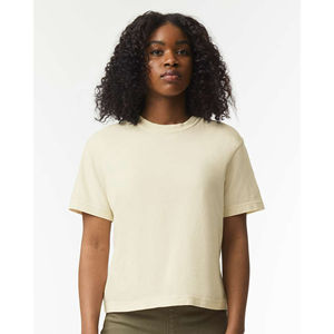 Camiseta personalizada de algodón con cuello redondo para mujer, camiseta de gran tamaño con estampado de logotipo de alta calidad, camisetas transpirables - Product Image 1