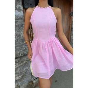 Vestido Mini Galezzo 2908 Translúcido con Cuello Halter y Cintura Natural - Product Image 2