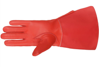 Gants et mitaines en cuir véritable rouge 100 % neufs, frais et authentiques, à longues manchettes, pour porteurs, bagardeurs, tambouriniers, durables et compatibles avec les écrans tactiles