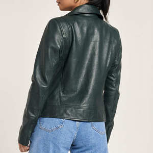 เสื้อแจ็กเก็ตสำหรับผู้หญิงแบบ2025ระบายอากาศได้ดีหนังแข็งแขนยาวตกแต่งหลุมด้วยผ้าฝ้าย - Product Image 3