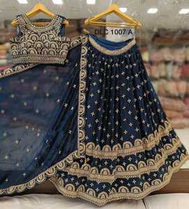 Precioso trabajo de bordado Georgette pesado Lehenga Choli con ropa de boda Dupatta de India para adultos - Product Image 5