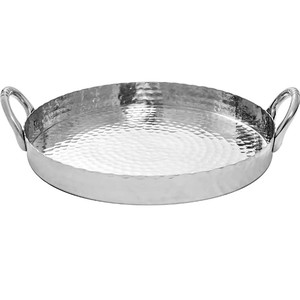 VISHAL HANDICRAFT Handcrafted <b>Large</b> Galvanized Metal Serving <b>Tray</b> Rectangular Round/Oval Shape Custom Logo for Home Hotel - Product Image 5