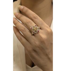 Anillo de dedo de diamante americano de moda con piedras de circón brillantes para mujeres niñas Ideal para bodas y ocasiones especiales - Product Image 3