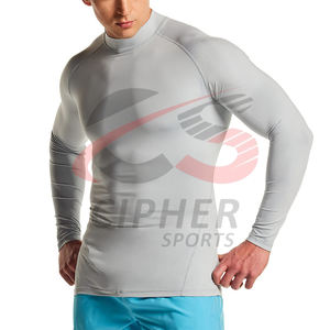 Diseñe su propio estilo Camisas de compresión para hombres Logotipo impreso Proteger el cuerpo Transpirable Camisas de compresión de talla grande para hombres - Product Image 1