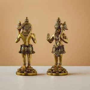 รูปปั้นรูป hanuman mahabali ทองเหลืองสำหรับงานแต่งงานและเทศกาลดิวาลี - Product Image 2