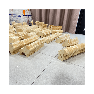 Jouet animal en bois puzzle animaux en contreplaqué avec bords adaptés aux doigts pour les coins et les présentoirs d'apprentissage précoce, produit au Vietnam - Product Image 3