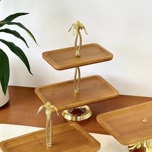 Hermosa y lujosa bandeja de fruta de postre de pastelería de madera para almacenamiento de alimentos Hermosa calidad a precio barato - Product Image 2