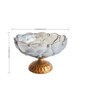 Fournitures de restaurant Incroyable bol de service en métal et en verre Utilisation pour la maison et le restaurant Décors élégants - Product Image 2