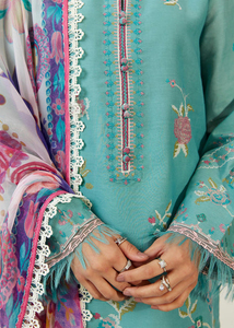 Diseño moderno, agradable a la piel, Liberty Popelina, tela de algodón para césped, impresión digital, trajes de césped pakistaníes, compras en línea, servicio OEM - Product Image 3