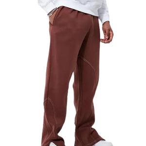 Most Selling Anti-Wrinkle <b>Men's</b> Sweatpants Elastic Waist Mid-Waist Canvas <b>Flare</b> Stacked <b>Trouser</b> - Product Image 4