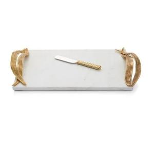 Le dernier plateau de service de nourriture de marbre de conception plateau de service de nourriture de couleur blanche de taille personnalisée pour l'usage d'hôtel de restaurant. - Product Image 1