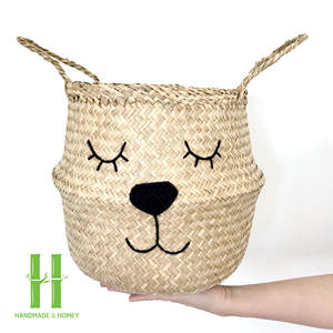 Hot Seller Animal Seagrass Storage <b>Basket</b> Home Decorative Christmas Decorations Gifts Wicker Laundry <b>Baskets</b> Storage Box Bin OEM - Product Image 1