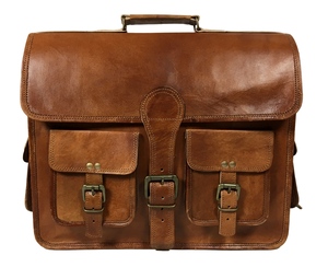 Unisex Genuine <b>Leather</b> Office Laptop <b>Satchel</b> Wholesale Cross Body Sling Messenger Briefcase for Travel-<b>Men</b> Women's Shop Bag - Product Image 2