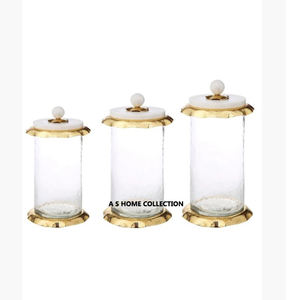 Nuevo recipiente de Metal de diseño hecho a mano de acero inoxidable contenedor de estilo turco Venta caliente al por mayor nuevo recipiente de Metal Juego de 3 - Product Image 5