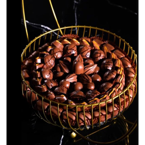 Plateau de service à chocolat en métal argenté de qualité deluxe avec poignée Plateau de service luxueux pour événement de mariage - Product Image 2