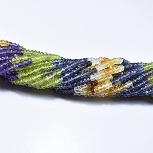 Cuentas Redondas Facetadas de Piedra Natural Mixta de 3.5mm, Cuentas Multicolores para la Fabricación de Joyas, Hilo de Piedras Preciosas a Granel, Pulsera y Collar DIY - Product Image 5