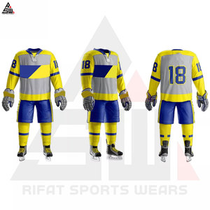 Uniforme de hockey sur glace pour hommes de haute qualité, poids léger, taux bon marché, uniforme de hockey sur glace anti-rides entièrement personnalisé avec la dernière conception - Product Image 6