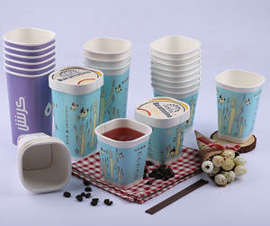 Gobelets à crème glacée jetables à double paroi en papier enduit biodégradable, prix d'usine, personnalisables avec logo pour la crème glacée - Product Image 2