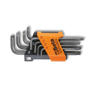 Set of 8 Tamper Resistant <b>Torx</b> Screws (Item 97RTX) Offset Male Hex <b>Keys</b> with Support - Product Image 1