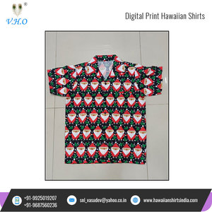 Chemises hawaïennes à manches mi-longues pour homme, en Polyester, imprimé, personnalisé, surdimensionné, pour l'été, OEM, vente en gros - Product Image 4