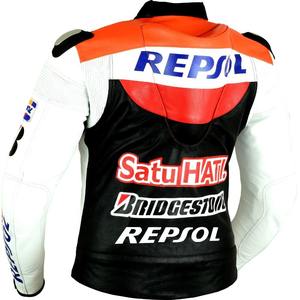 Combinaison de course en cuir respirante personnalisée pour moto, haut de gamme, coupe-vent, imperméable, vêtements de course automobile, imprimé - Product Image 4
