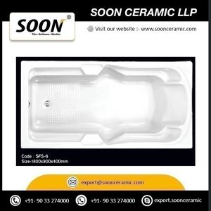 อ่างอาบน้ำสีขาวสำหรับโรงแรมและบ้านอ่างอาบน้ำสไตล์แฟนซีจากอินเดีย - Product Image 4