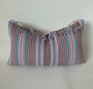 Professionnel fait à la main 100% lumière luxe coton housse de coussin Kilim coussin rayé tissé indien carré Design pour le refroidissement - Product Image 5