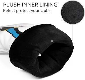 High Quality Waterproof Genuine Leather <b>Golf</b> Driver <b>Head</b> <b>Cover</b> Custom Animal Print Elastic Self-Fixing Closure Customizable - Product Image 3