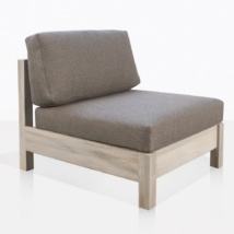 Sofá de Madera de Teca Sólida a Precio Económico, Acabado en Color Natural con Cojín Impermeable - Product Image 6